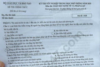 Đáp án môn Giáo dục Kinh tế và Pháp luật lần đầu thi tốt nghiệp THPT 2025