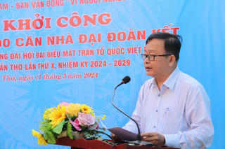 Cần Thơ: Khởi công xây dựng 100 căn nhà Đại Đoàn Kết