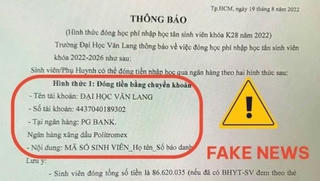 Cảnh giác nhóm tội phạm mạo danh lừa đảo đóng tiền đầu năm học