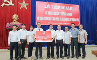Bạc Liêu: Tiếp nhận 5 tỷ đồng kinh phí tài trợ xây trường học
