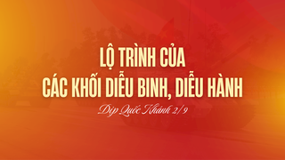 Lộ trình các khối diễu binh, diễu hành
