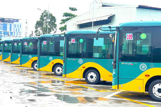 TP Hồ Chí Minh: Lần đầu khai thác tuyến xe buýt điện kết nối nhà ga T3