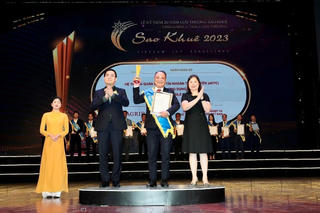 Agribank giành 'cú đúp' tại giải thưởng Sao Khuê 2023