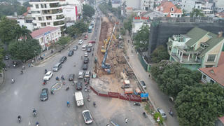 Hà Nội: Dự án cầu vượt nút giao An Dương - đường Thanh Niên được thi công trở lại