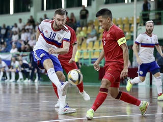 Đội tuyển Futsal Việt Nam hòa 3-3 trước Đội tuyển Nga