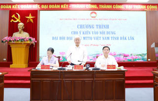 Chủ tịch Đỗ Văn Chiến cho ý kiến vào các nội dung Đại hội đại biểu MTTQ Việt Nam tỉnh Đắk Lắk