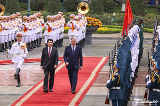 Lễ đón trọng thể Nhà vua Vương quốc Bỉ Philippe và Hoàng hậu thăm cấp Nhà nước