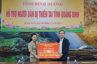Bình Dương hỗ trợ Quảng Bình 5 tỷ đồng khắc phục hậu quả thiên tai