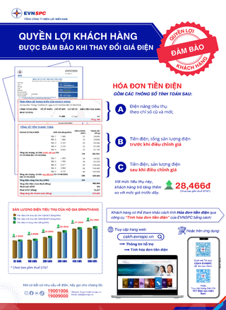 Điện lực miền Nam: Hướng dẫn cách tính hóa đơn tiền điện trong tháng điều chỉnh giá