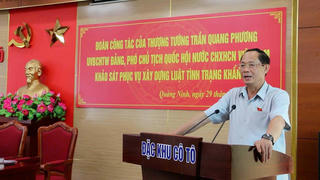 Phó Chủ tịch Quốc hội Trần Quang Phương thăm, làm việc tại Đặc khu Cô Tô