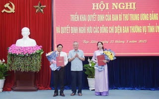 Nhiều lãnh đạo ban Đảng, sở, ngành ở Bạc Liêu xin nghỉ hưu trước tuổi
