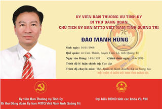 Tiểu sử ông Đào Mạnh Hùng, Chủ tịch Ủy ban MTTQ Việt Nam tỉnh Quảng Trị