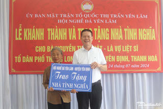 Thanh Hóa: Trao tặng nhà tình nghĩa cho vợ liệt sỹ neo đơn