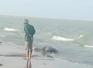 Phát hiện một thi thể nam giới trôi dạt vào bờ biển ở Hà Tĩnh