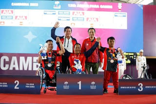 Đoàn Việt Nam có ngày mở màn thành công tại Para Games 12