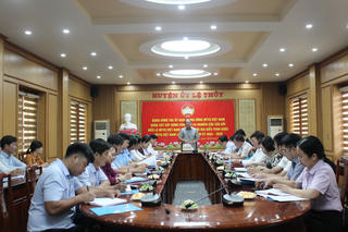Đoàn khảo sát của Ủy ban Trung ương MTTQ Việt Nam làm việc với Ban Thường trực Ủy ban MTTQ Việt Nam huyện Lệ Thủy