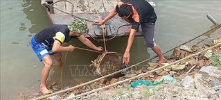 Phát hiện một quả bom lớn ở sông Đuống