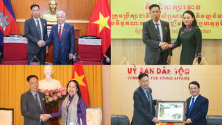 Đoàn đại biểu Hội đồng Quốc gia Mặt trận Đoàn kết Phát triển Tổ quốc Campuchia kết thúc tốt đẹp chuyến công tác tại Việt Nam
