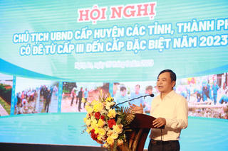 Hội nghị Chủ tịch UBND cấp huyện các tỉnh, thành phố có đê từ cấp III đến cấp đặc biệt năm 2023