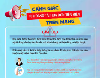 Cảnh giác khi đăng tải hóa đơn tiền điện trên mạng