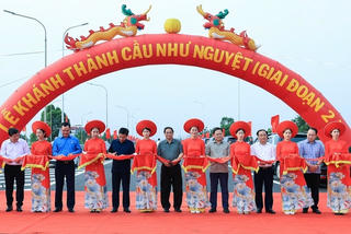 Thủ tướng Chính phủ Phạm Minh Chính dự lễ khánh thành cầu Như Nguyệt