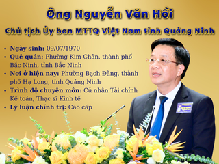 Chân dung Chủ tịch Ủy ban MTTQ Việt Nam tỉnh Quảng Ninh Nguyễn Văn Hồi