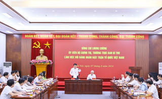 Thường trực Ban Bí thư Lương Cường làm việc với Đảng đoàn MTTQ Việt Nam