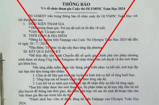 Cảnh báo việc giả mạo văn bản tổ chức thi Olympic Toán học 2024