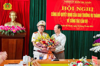 Đắk Lắk: Thượng tá Huỳnh Thanh Bình, Trưởng Công an thành phố giữ chức Bí thư Đảng ủy