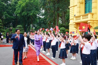 Lễ đón Thủ tướng Thái Lan Paetongtarn Shinawatra thăm chính thức Việt Nam