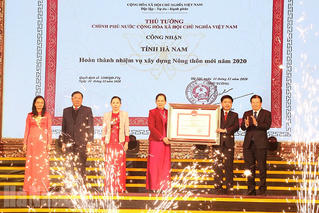 Thủ tướng công nhận tỉnh Hà Nam hoàn thành xây dựng Nông thôn mới năm 2020