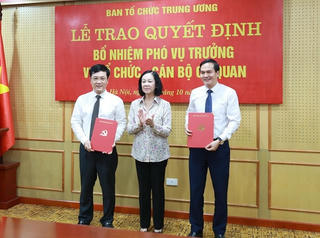 Ban Tổ chức Trung ương bổ nhiệm 2 Vụ phó thông qua thi tuyển