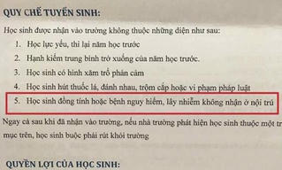 Không tuyển sinh người đồng giới là kỳ thị