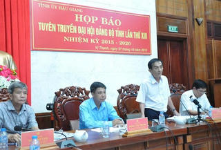 Hậu Giang: Họp báo Đại hội đại biểu Đảng bộ lần thứ XIII