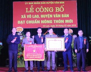 Lào Cai: Xã Võ Lao đón nhận Bằng công nhận đạt chuẩn nông thôn mới