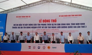 Nam Định: Động thổ xây cầu Tân Phong qua sông Đào