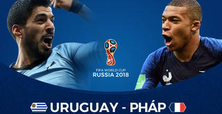 [Infographics] Hàng thủ Uruguay thách thức dàn sao tấn công Pháp