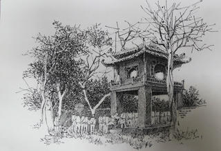 Ngắm Văn Miếu qua góc nhìn ký hoạ