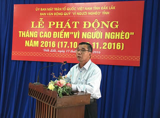 Mặt trận Đắk Lắk phát động tháng cao điểm ‘Vì người nghèo’
