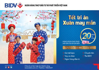 BIDV ưu đãi lớn nhất trong năm – ‘Tết tri ân - Xuân may mắn’