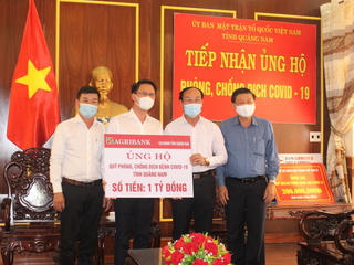 Mặt trận Quảng Nam tiếp nhận ủng hộ 1 tỷ đồng chống dịch