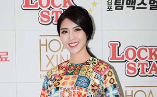 Hoa hậu Tường Linh ghi hình cho Đài SBS
