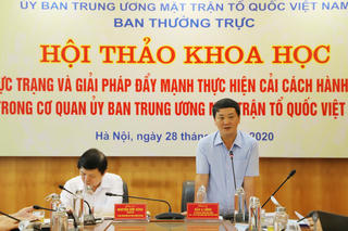 Đẩy mạnh cải cách hành chính trong cơ quan UBTƯ MTTQ Việt Nam