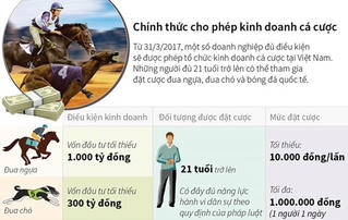 [Infographics] Chính thức cho phép tổ chức kinh doanh cá cược