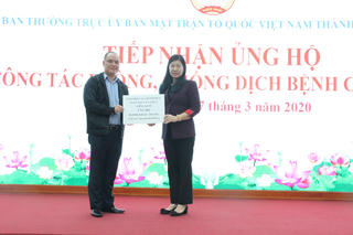 MTTQ Hà Nội tiếp nhận ủng hộ phòng, chống dịch Covid-19