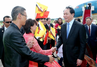 Chủ tịch nước Trần Đại Quang thăm cấp Nhà nước tới Brunei Darussalam