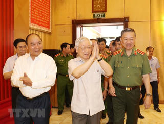 [ẢNH] Tổng Bí thư, Chủ tịch nước chỉ đạo Hội nghị Đảng ủy Công an Trung ương