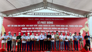 Quảng Ninh: Phát động thi đua cao điểm '100 ngày đêm hoàn thành 3 công trình động lực'
