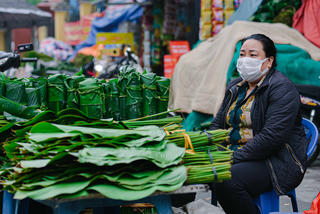 Chợ lá dong lâu đời nhất Hà Nội vắng vẻ, đìu hiu dịp Tết