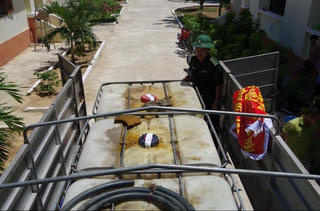 Quảng Ngãi: Phát hiện vụ sang chiết 1.800 lít dầu DO không rõ nguồn gốc